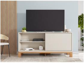 Bancada Off White 1.36 Moderna e Funcional Ideal para TV e Organização