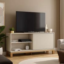 Bancada Off White 1.36 Moderna e Funcional Ideal para TV e Organização