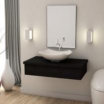 Bancada para Banheiro 80cm com Cuba Abaulada L42 800w Metrópole Bancada para Banheiro 80cm com Cuba Abaulada L42 800w Metrópole