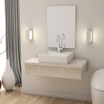 Bancada para Banheiro 80cm com Cuba Q39 800w Metrópole