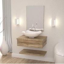 Bancada para Banheiro Cuba Abaulada L42 com Prateleira 605w Metrópole Bancada para Banheiro Cuba Abaulada L42 com Prateleira 605w Metrópole