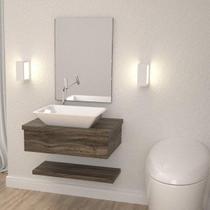 Bancada para Banheiro Cuba RT45 com Prateleira 605w Metrópole Bancada para Banheiro Cuba RT45 com Prateleira 605w Metrópole