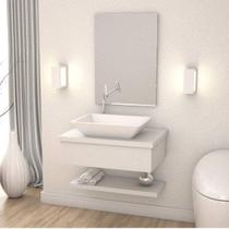 Bancada para Banheiro Cuba Rt45 com Prateleira 605w Metrópole Bancada para Banheiro Cuba Rt45 com Prateleira 605w Metrópole