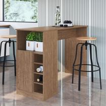 Bancada para Cozinha 1 Porta 5 Nichos Romana Marrom/Ébano