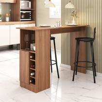 Bancada para Cozinha com Adega 1 Porta com Prateleira Marrom/Manchester
