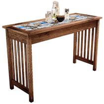 Bancada Para Cozinha e Sala De Jantar Montana Cerâmica 160 Cm W02 Madeira Maciça Imbuia - Lyam Decor