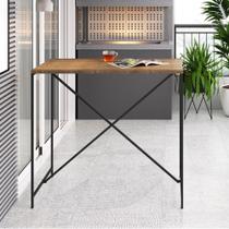 Bancada para Cozinha/Jantar Steel Quadra Estilo Industrial 1,10x0,60m Steel Quadra Artesano