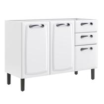 Bancada Para Oficina Itatiaia New Premium Aço 3 Portas e 2 Gavetas Sem Tampo Branco Bancada Para Oficina Itatiaia New Premium Aço 3 Portas e 2 Gavetas Sem Tampo Branco