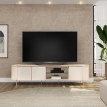 Bancada Para Tv Até 75 Polegadas 3 Portas Ariana Off White- Mabe Magazine