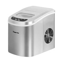 Bancada portátil Ice Maker Magic Chef de prata de 27 libras