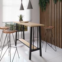 Bancada Quartzo Estilo Industrial Estilo Moderno Preto/Amadeirado