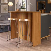 Bancada ripada para cozinha 128cm isadora predilleta freijo