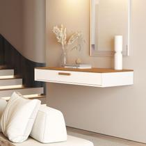 Bancada Suspensa Aparador Rack Penteadeira Salinas Cor Off white / nature - MJM Casa dos Móveis Bancada Suspensa Aparador Rack Penteadeira Salinas Cor Off white / nature - MJM Casa dos Móveis