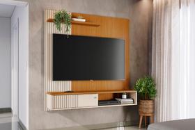 Bancada Suspensa Aurora para TV de até 65 polegadas - Cinamomo Off White - Madetec