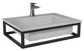 Bancada Suspensa Banheiro Ferro Iron Black 60x45 cm Bancada Suspensa Banheiro Ferro Iron Black 60x45 cm