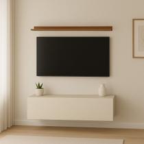 Bancada Suspensa e Prateleira 99cm Slat M20 Cinamomo/Off - Mpozenato