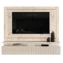 Bancada Suspensa Gaia TVs Até 75” Calacata Off White 285136 Madetec