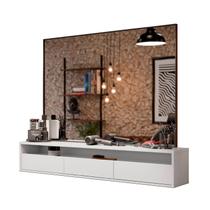 Bancada Suspensa para Salão de Beleza Cabeleireiro Balcão de Barbearia Suspensa Life 1.12 - Branco - MoveisAqui