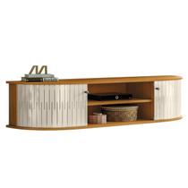 Bancada Suspensa Tv 60 Pol 2P 136 cm Modena Cinamomo Off White MADETEC