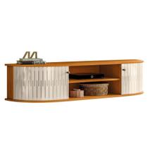 Bancada Suspensa Tv 60 Polegadas 2 Portas 136 Cm Modena Madetec Cinamomo Off White