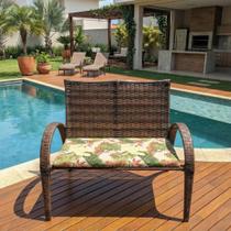 Banco 2 lugares para Jardim e Varanda de Fibra Sintética Laura