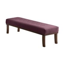 Banco 2 Lugares Theo Veludo Rosa e Imbuia 100 cm