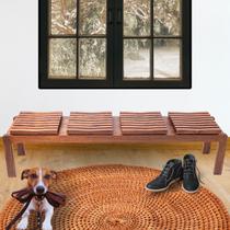 Banco 4 Lugares Madeira Maciça Peji 190x43cm Marrom