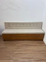 Banco Alemão Imperial Creme Veludo 1m