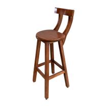 Banco Alto Bistrô de Madeira com Encosto Girafa Ideal para Bar e Restaurante Imbuia Banco Alto Bistrô de Madeira com Encosto Girafa Ideal para Bar e Restaurante Imbuia