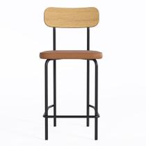 Banco Alto Student Preto/Caramelo - Overseas