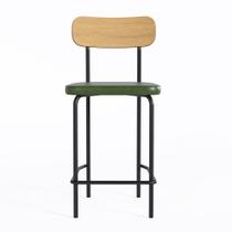 Banco Alto Student Preto/Verde - Overseas