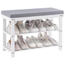 Banco Apicizon Bamboo Shoe Rack 70x28x50cm Assento almofadado