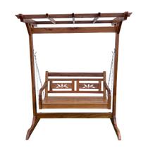 Banco Balanço com Pergolado Madeira Peroba Rosa Sudeste Rústico Banco Balanço com Pergolado Madeira Peroba Rosa Sudeste Rústico