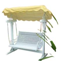 Banco Balanço de Madeira Alumínio com Toldo Jardim Varanda Piscina Área De Lazer