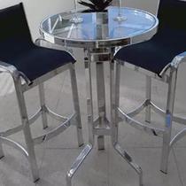 Banco Banqueta Alta Para Área Externa Alumínio Confortável