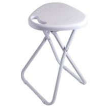 Banco Banqueta Cadeira Dobrável Camping Pesca Praia Branco - Secalux