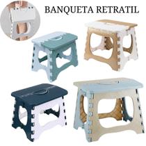 Banco Banqueta Cadeirinha Dobrável Cadeira Resistente Multiuso Banquinho Com Alça Para Subir - V2BEH