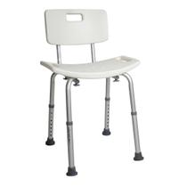 Banco Banqueta De Banho C/ Encosto Regulavel Inoxidavel Leve