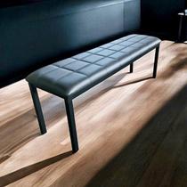 Banco Banqueta Estofada 138cm Ferro Industrial Assento material sintético Preto Banco Banqueta Estofada 138cm Ferro Industrial Assento material sintético Preto