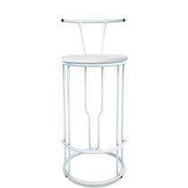 Banco Banqueta Médio Redondo Uganda Cozinha Área De Lazer Branco Banco Banqueta Médio Redondo Uganda Cozinha Área De Lazer Branco