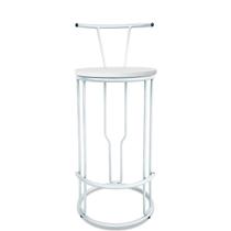 Banco Banqueta Médio Redondo Uganda Cozinha Área De Lazer Branco Banco Banqueta Médio Redondo Uganda Cozinha Área De Lazer Branco