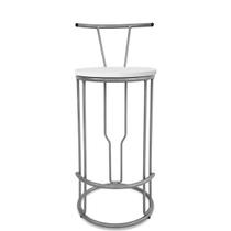 Banco Banqueta Médio Redondo Uganda Cozinha Área De Lazer Prata Banco Banqueta Médio Redondo Uganda Cozinha Área De Lazer Prata