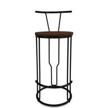 Banco Banqueta Médio Redondo Uganda Cozinha Área De Lazer Preto Banco Banqueta Médio Redondo Uganda Cozinha Área De Lazer Preto