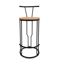 Banco Banqueta Médio Redondo Uganda Cozinha Área De Lazer Preto Banco Banqueta Médio Redondo Uganda Cozinha Área De Lazer Preto