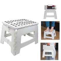 Banco Banqueta Multiuso Dobrável Branca Resistente 150kg