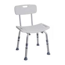 Banco/Banqueta para Banho Ajustável com Encosto em Alumínio para 135 kg modelo D2 - Dellamed