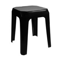 Banco Banqueta Plástica Reforçada Suporta 140kg Preta Astra Banco Banqueta Plástica Reforçada Suporta 140kg Preta Astra