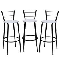 Banco Banquetas Alta Bar Balcão Cozinha Gourmet Bistrô Bancada Area Lazer Reforçada Kit 3