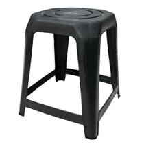 Banco Baqueta de Plástico Preto Empilhável Agraplast 80kg Banco Baqueta de Plástico Preto Empilhável Agraplast 80kg