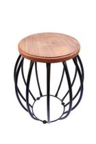 Banco Barril Preto Madeira Ferro Rústico Peroba Rosa